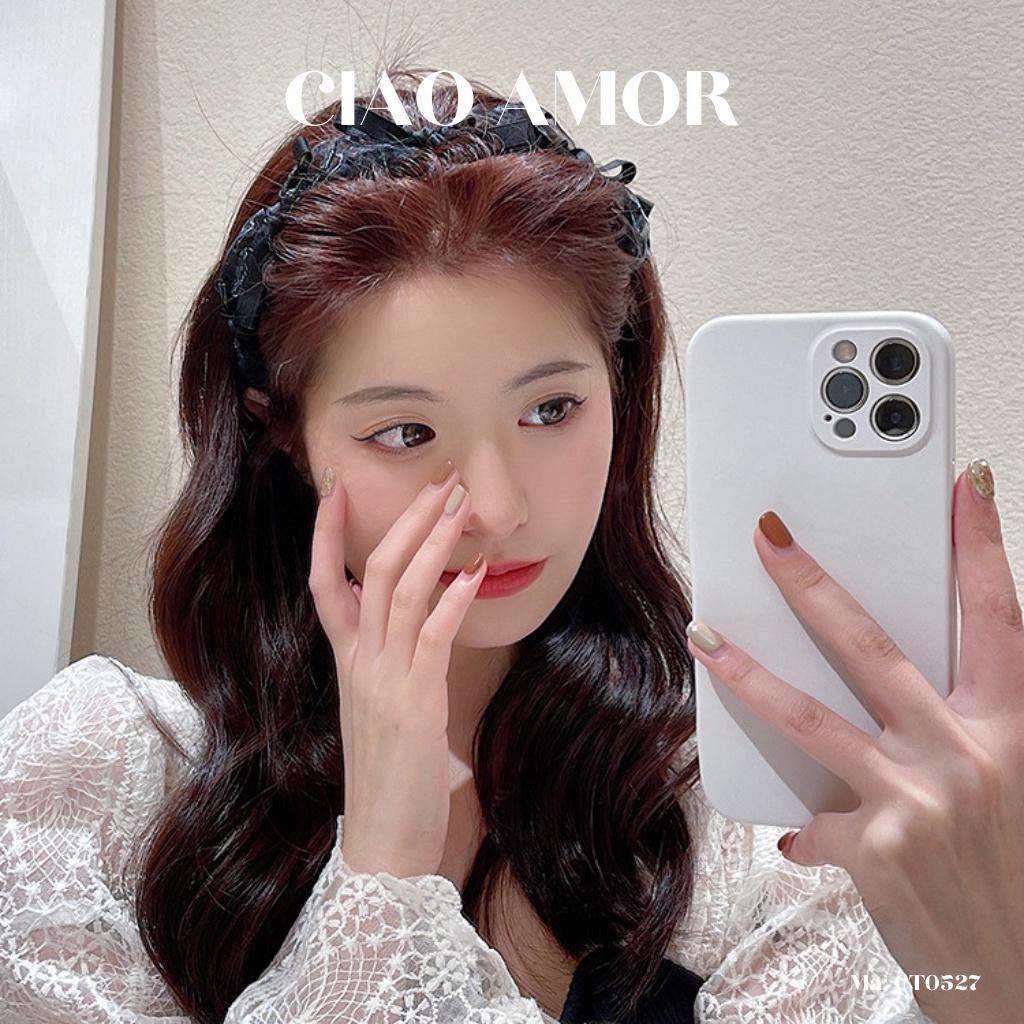 Cài tóc nữ, Băng đô tóc nữ lưới thắt dễ thương Phụ kiện tóc Ciao Amor - CT0527