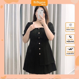 Đầm dáng A xếp ly gấu BIGSIZE (55kg đến 95kg) - 21YD195 - [BU Bigsize Young]
