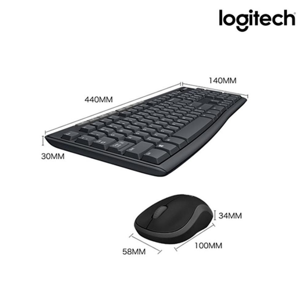 Logitech mk270 Keyboard dan Mouse Wireless 2.4GHz dengan Baterai Panjang