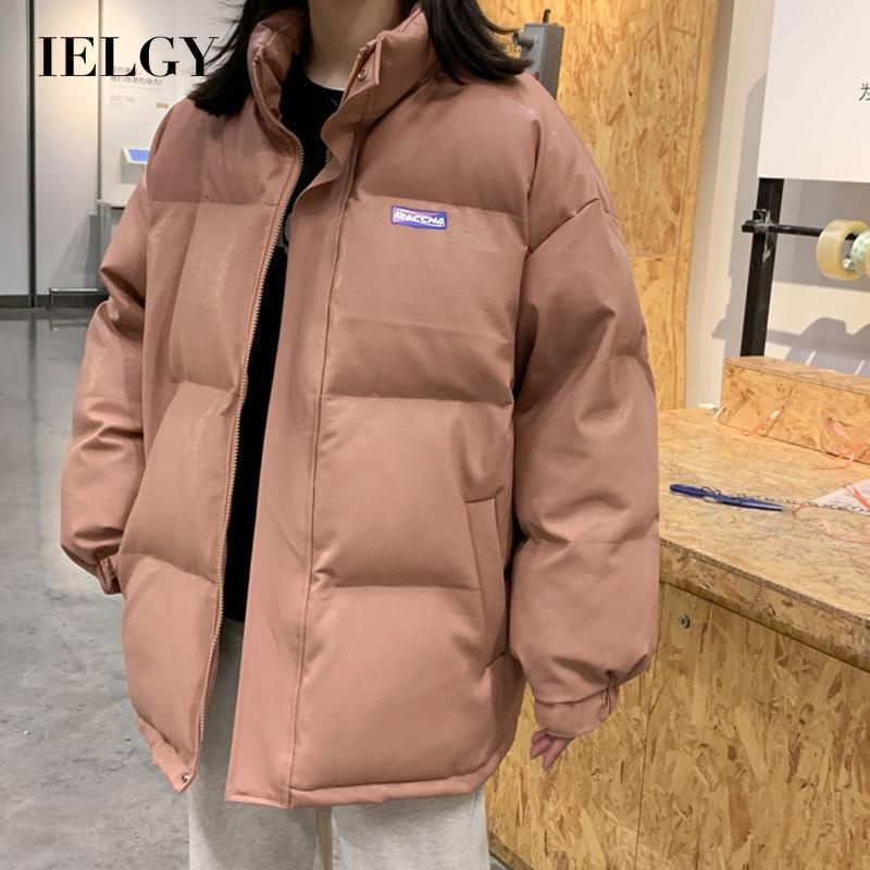 Áo khoác cotton giữ ấm in chữ phong cách Hong Kong thời trang dành cho nữ