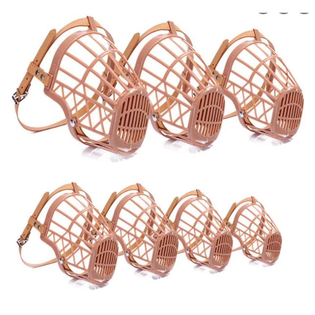 rọ mõm chó mèo bằng nhựa đủ size, rọ mõm nhựa cho chó