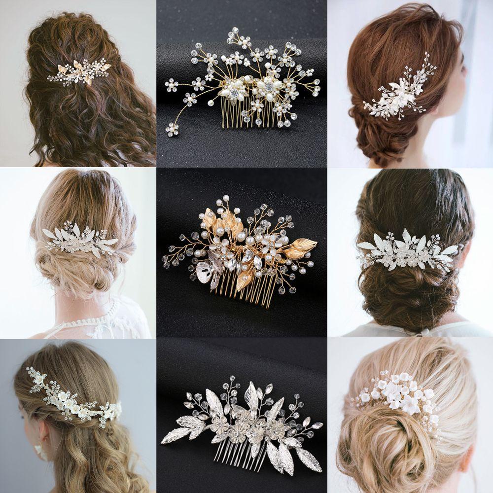 Lược Cài Tóc Bằng Sứ Thiết Kế Tinh Tế MIHAN1|Kẹp Tóc Hình Vương Miện Cho Cô Dâu