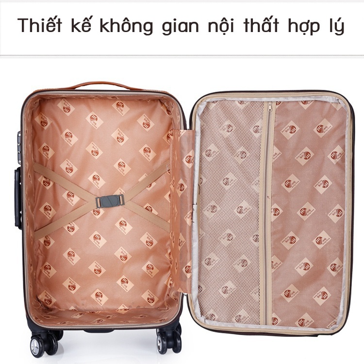 Hộp đựng xe đẩy bánh xe phổ thông vali doanh nhân da mềm vali hành lý xách tay hộp đựng mật khẩu sức chứa lớn phụ nữ