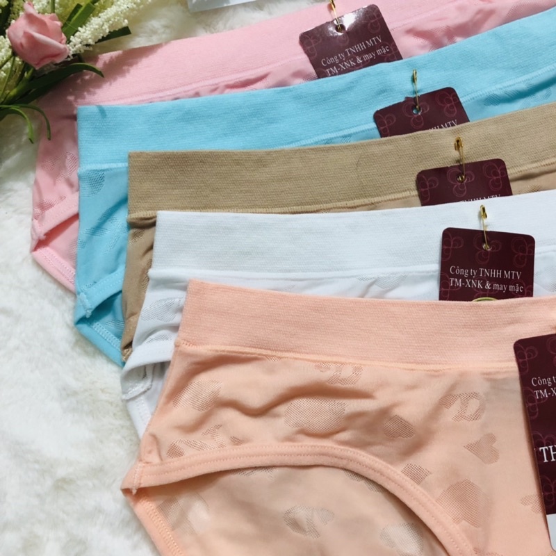 Set 10 Quần lót nữ Thịnh phát size trung, quần chíp nữ voan ép lưng dệt cực êm
