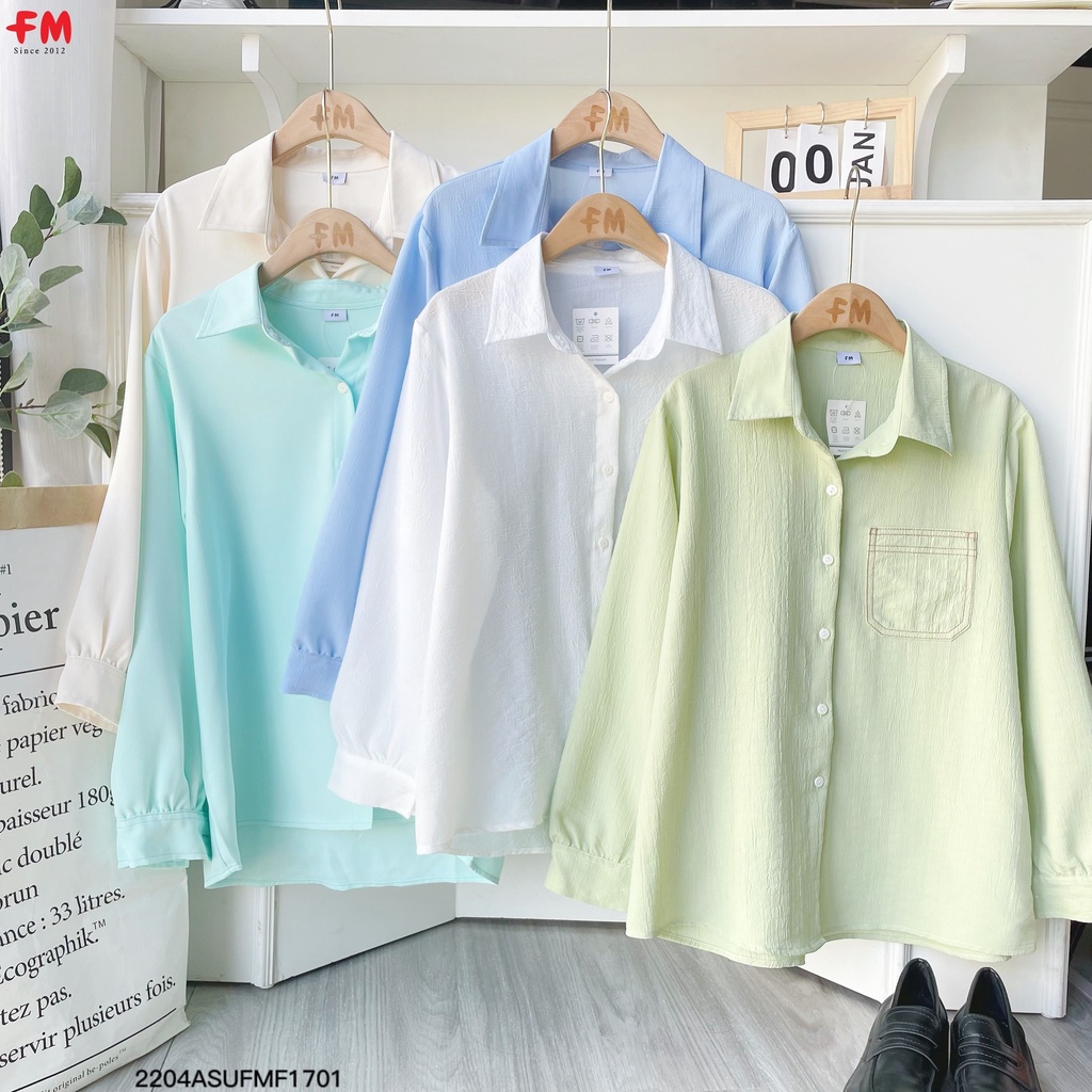 Áo kiểu nữ hàn quốc FM Style bánh bèo cổ viền ren tay bo phồng siêu xinh thời trang nữ tính nhẹ nhàng 204170007