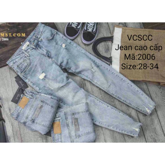 Quần jean nam dài VS2006 mẫu wash rách nhiều size phong cách Hàn Quốc – Shop jean sỉ lẻ
