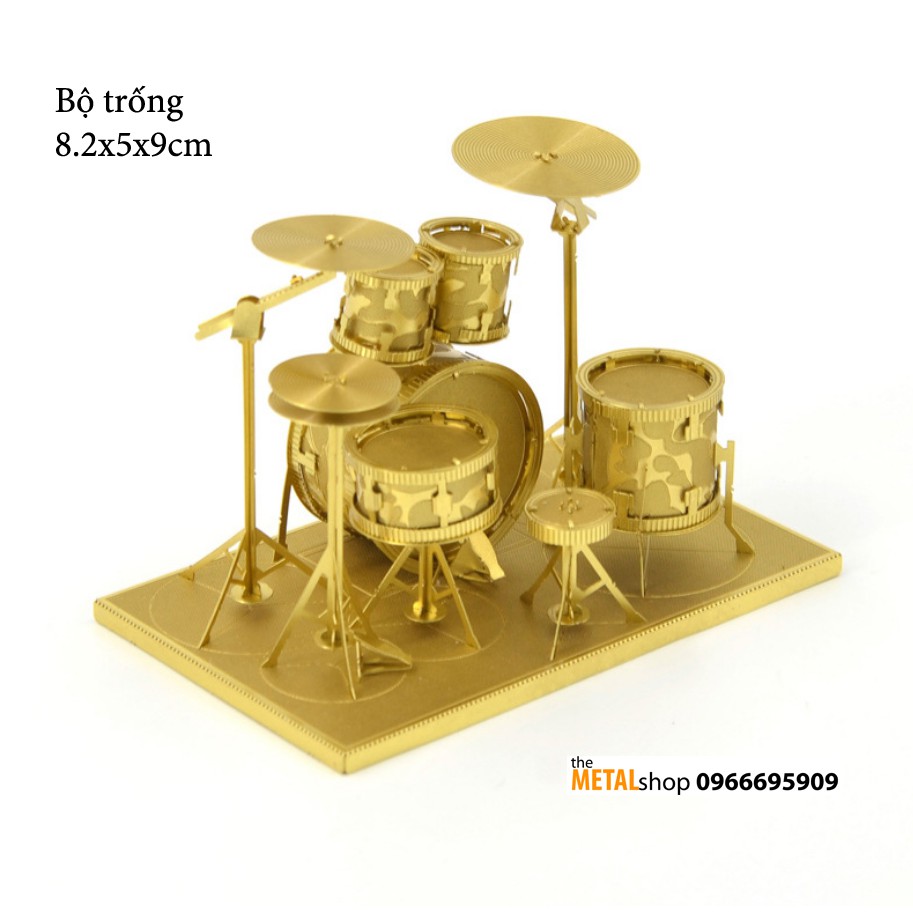 Mô Hình Lắp Ráp 3d kim loại nhạc cụ vàng