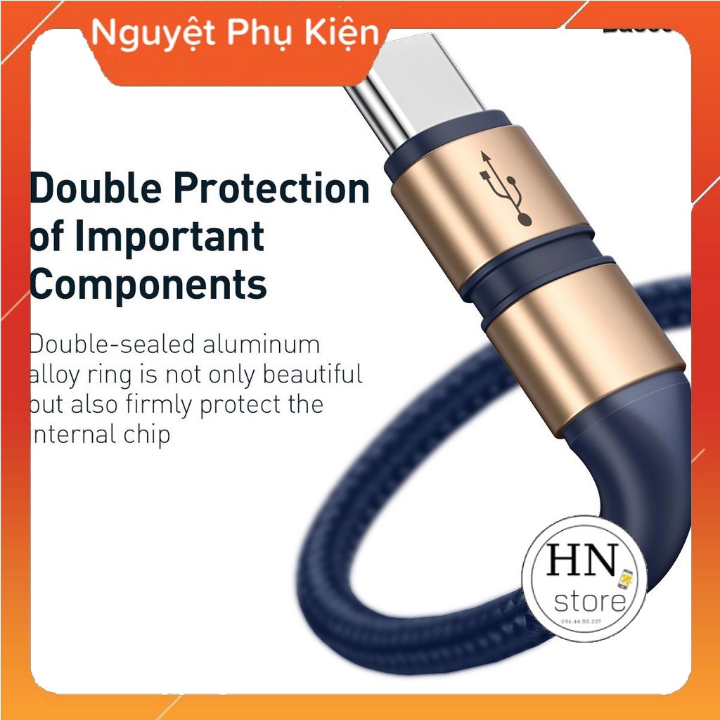 Cáp sạc nhanh,siêu bền C to Baseus BMX Double-Deck cho IPX/Xs Max/IP11 Pro Max Series (Type-C to L