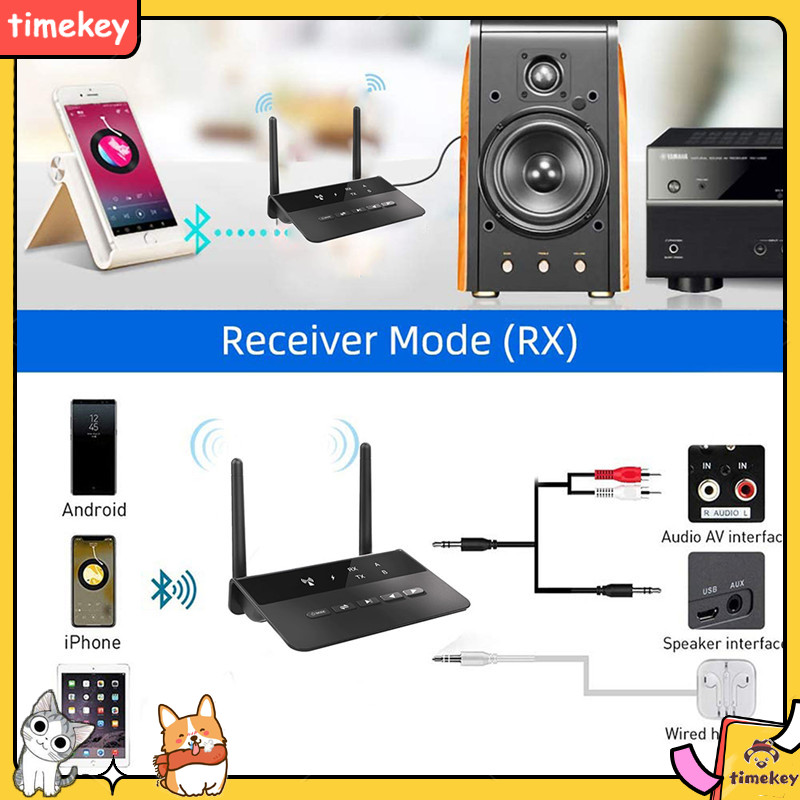 Set Thiết Bị Truyền Nhận Tín Hiệu Âm Thanh Không Dây Bluetooth 5.0 Rca 3.5mm 80m | BigBuy360 - bigbuy360.vn