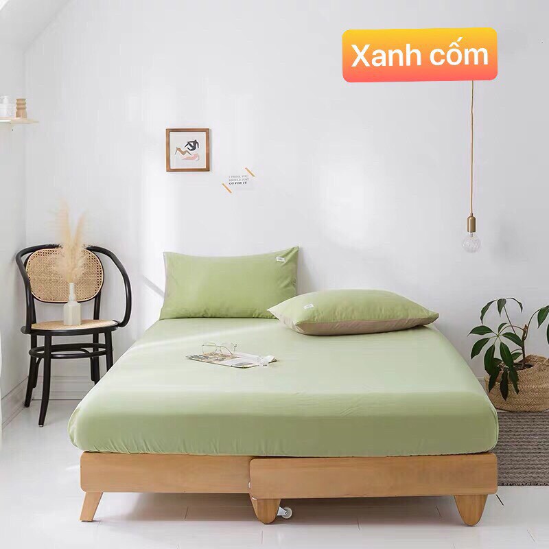 Bộ ga giường và vỏ gối Cotton TC VIE Home Bedding đủ kích thước trải nệm 1m2, 1m4, 1m6, 1m8, 2m chưa gồm chăn