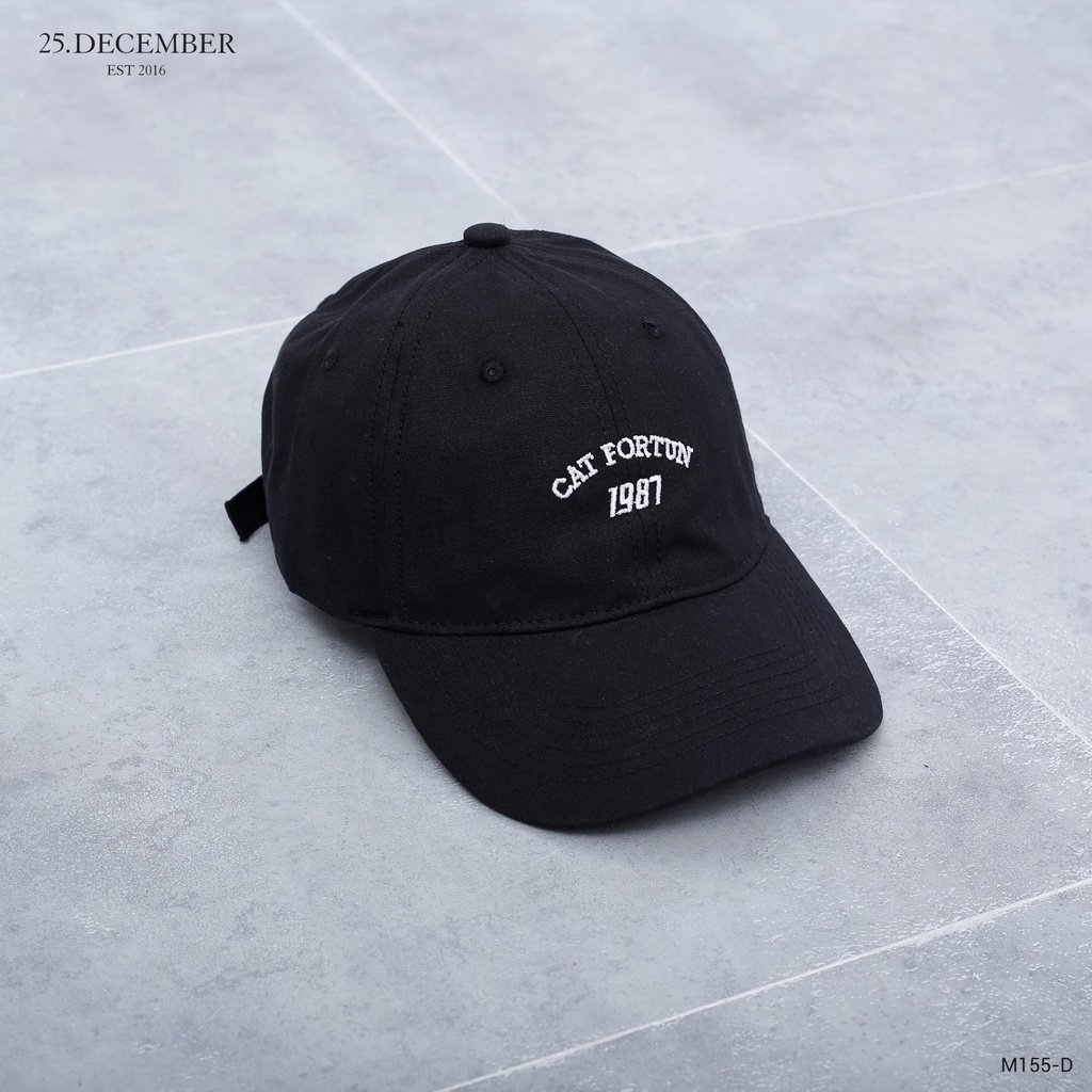 Mũ lưỡi chai hoạ tiết chữ CAT FORTUN 1987 đẹp - 25.December M155