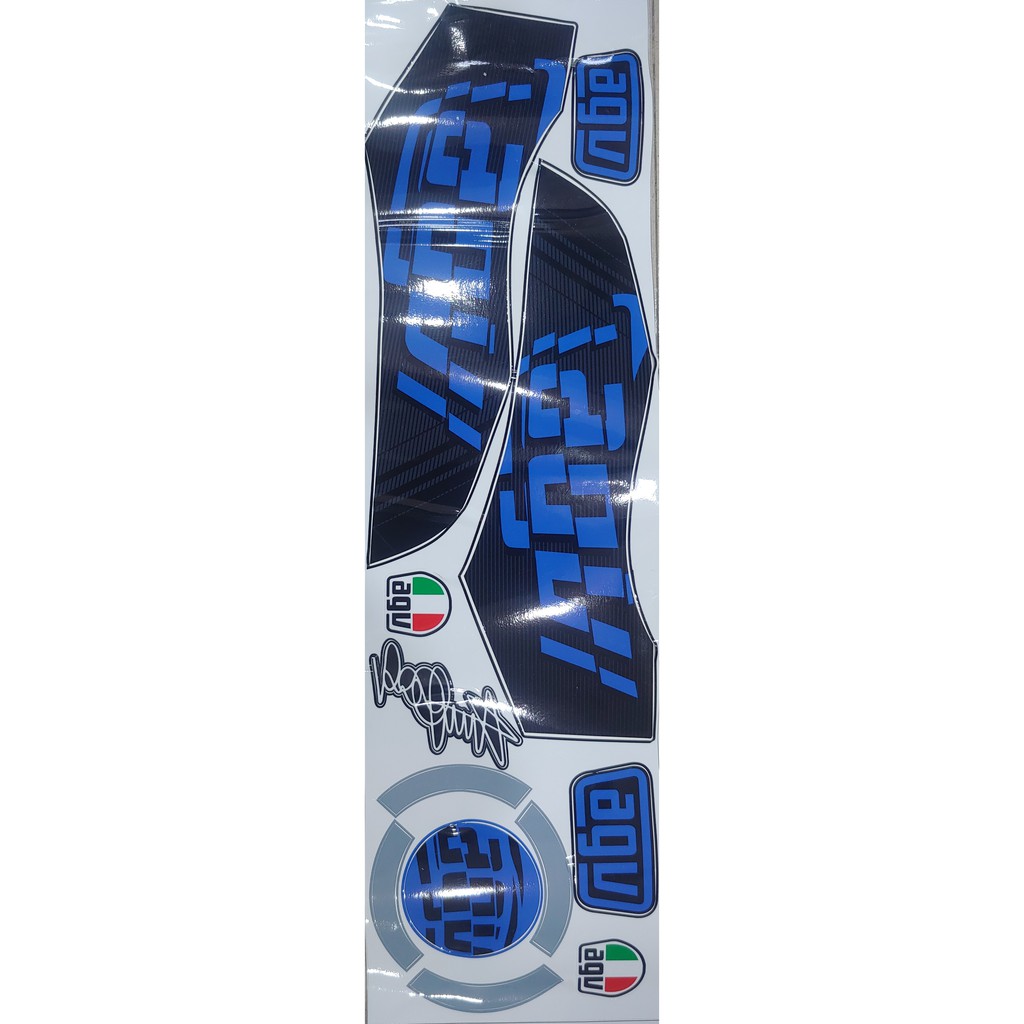 Tem AGV Myth Xanh Đen Cho Mũ Fullface, Mũ Yohe 978, Mũ ROC01