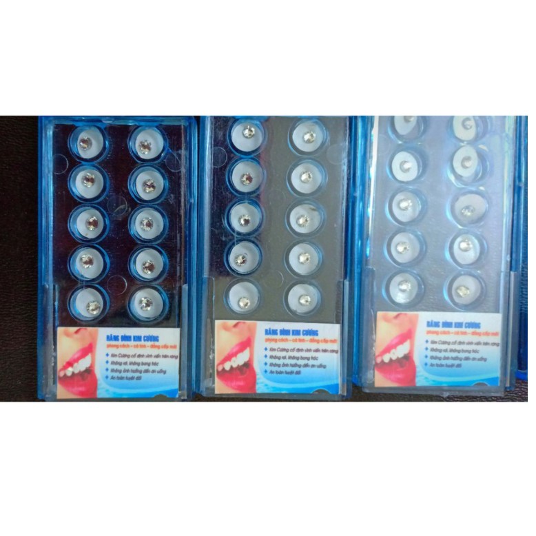 Đá đính răng vỉ 10 viên
