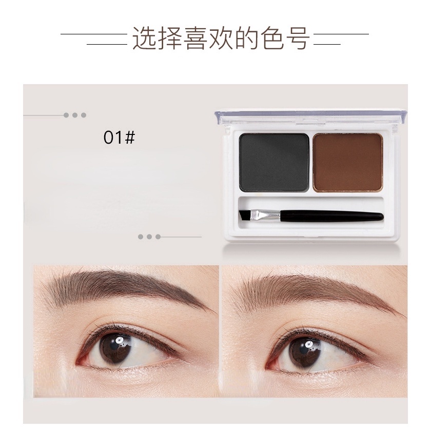 Bột tán mày 2 màu kèm cọ chuyên dụng