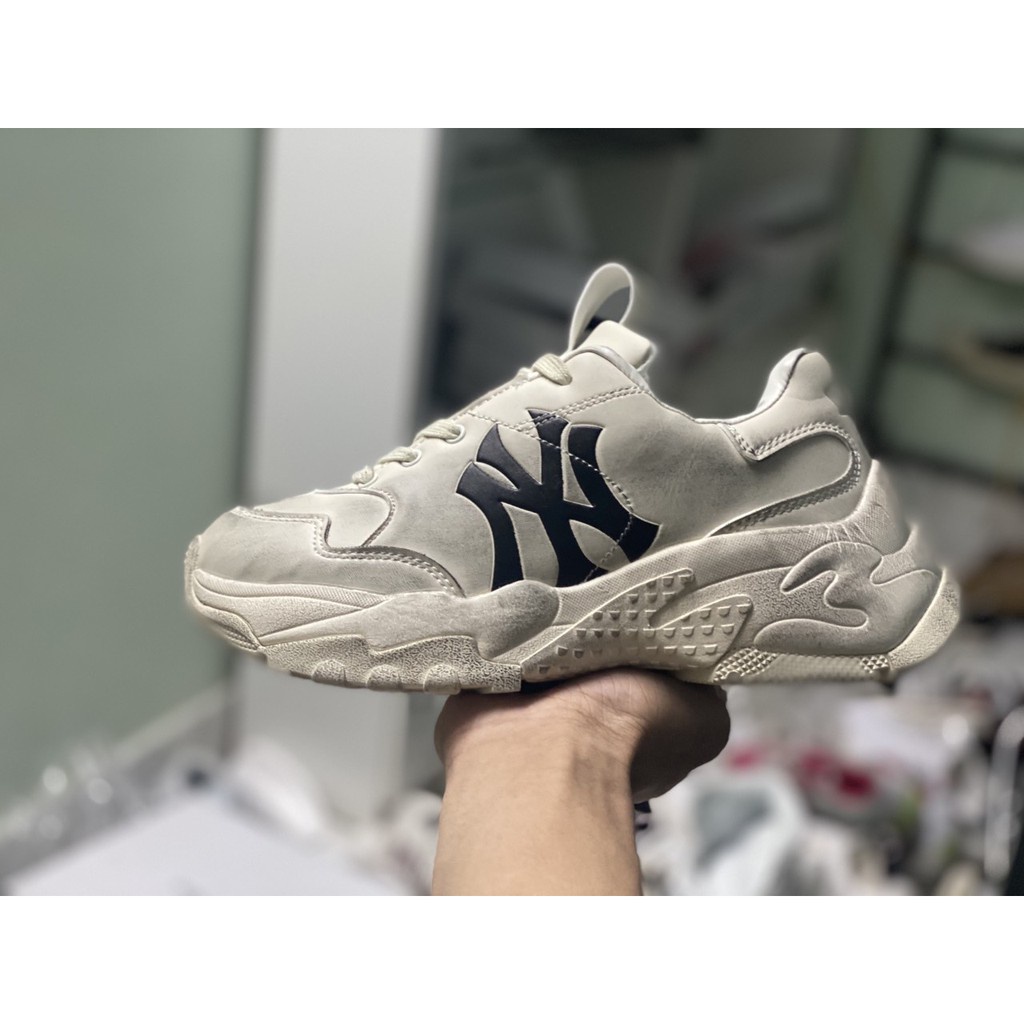 MLB bản trung in nhiệt cao cấp - Giày sneake hợp thời trang tăng chiều cao đến 0'5cm đế khâu hai lớp 32SHCC011-50I VFX