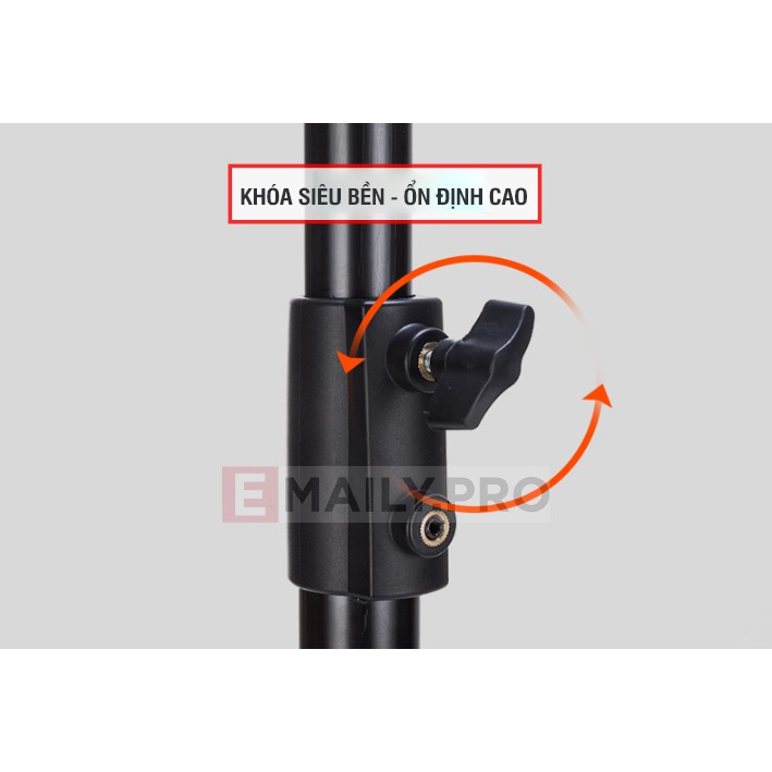 Chân đèn 280B cao 2.8m dùng cho đèn Studio zen đồng