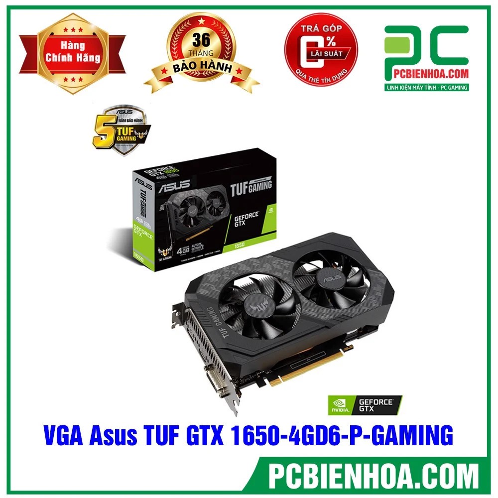 [Mã 44ELSALE1 giảm 5% đơn 3 Triệu] Card màn hình ASUS TUF GAMING GEFORCE GTX 1650 4GB GDDR6 mới chính hãng