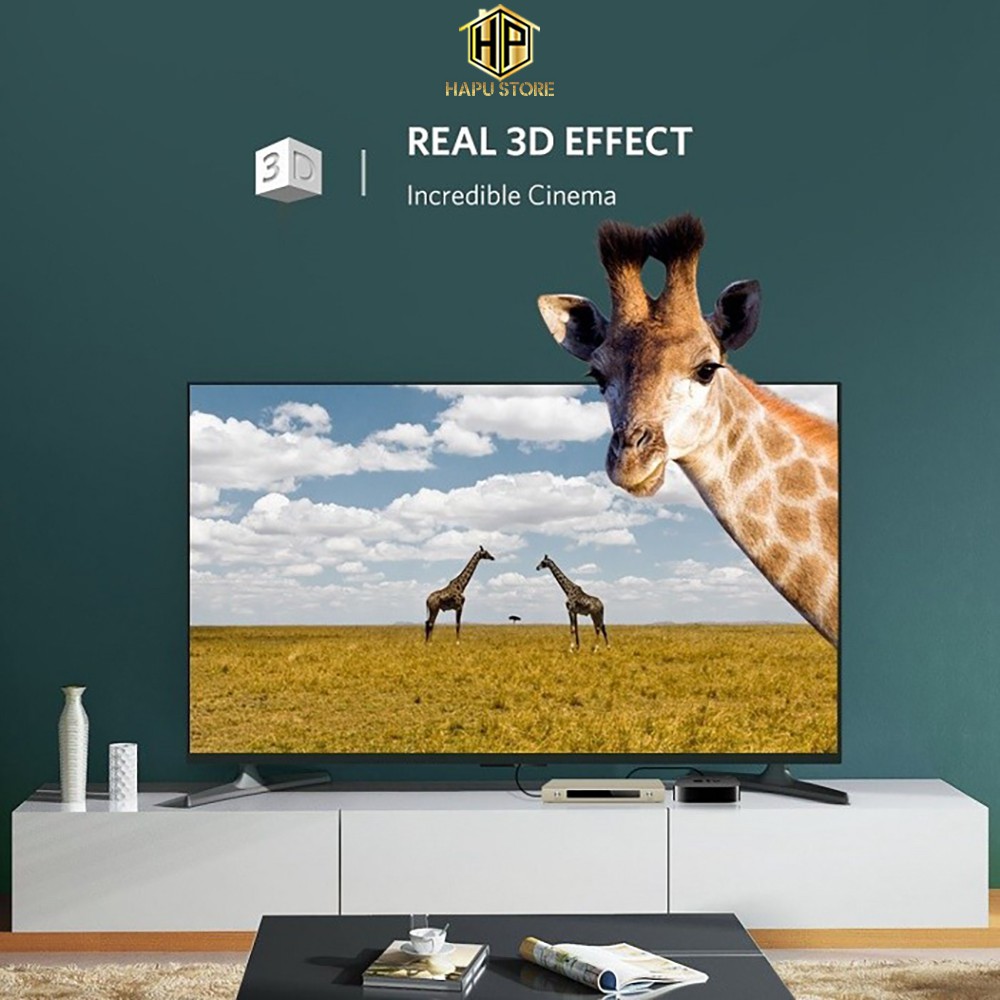 Bộ chuyển mạch HDMI 5 vào 1 ra Ugreen 40370 chuẩn Optical + Audio 3.5mm hỗ trợ 4K 3D cao cấp - Hapustore