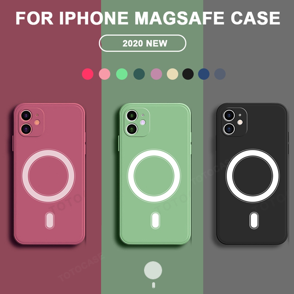 Ốp Lưng Silicone Mềm Màu Trơn Cho Magsafe Iphone 12 11 Pro Max 12mini 12pro 12 Pro Max 11promax | BigBuy360 - bigbuy360.vn
