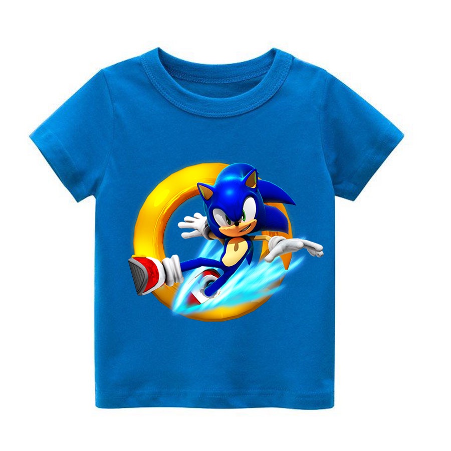 Áo thun cho bé sonic super siêu ngầu , 4 màu, có size người lớn, Anam Store