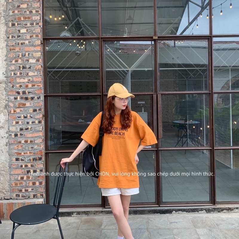 Áo thun 3158 MÀU CAM VÀNG hàng loại 1 chất dày dặn Cotton Unisex CHÒN CLOTHING