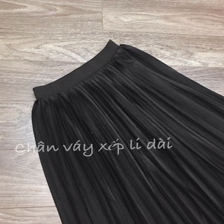 [Có Sẵn] CHÂN VÁY XẾP LY DÁNG DÀI (ảnh thật)