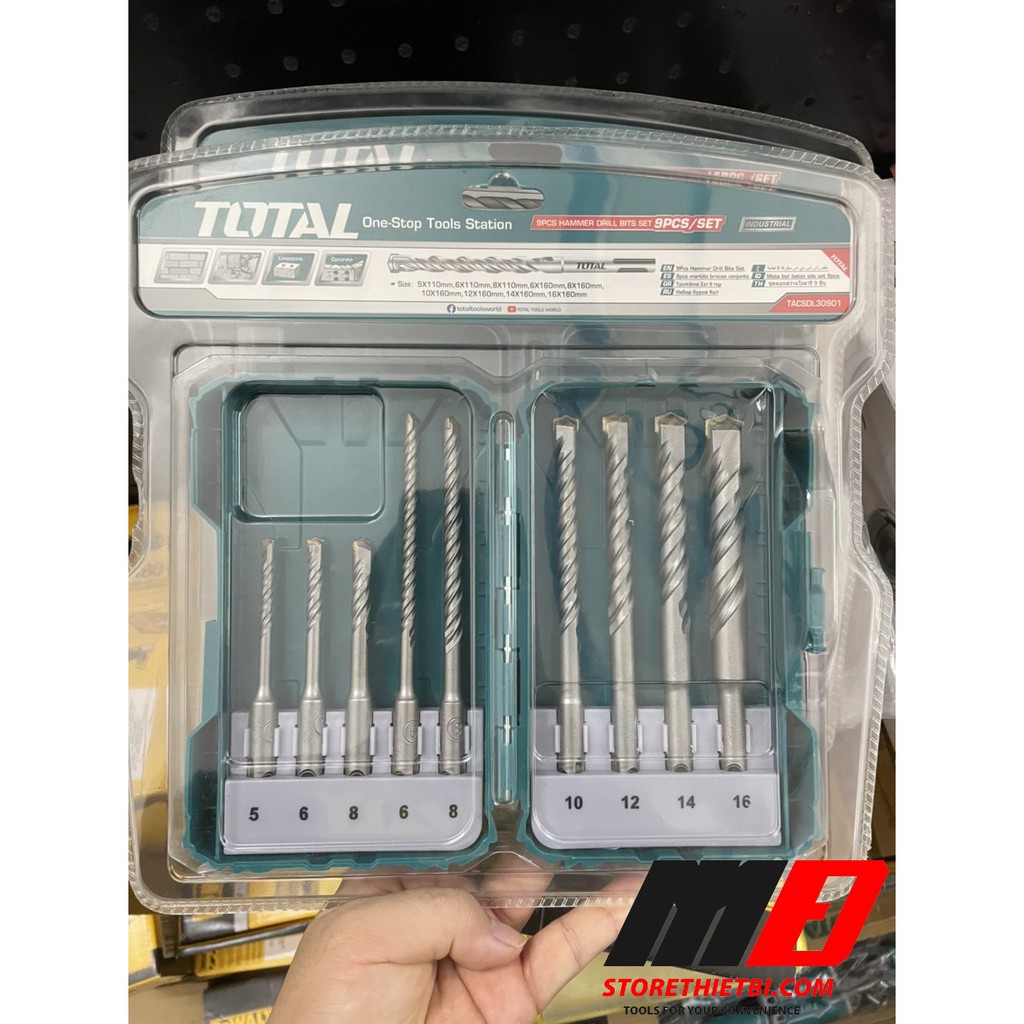 Bộ 9 mũi khoan gài Total TACSDL30901