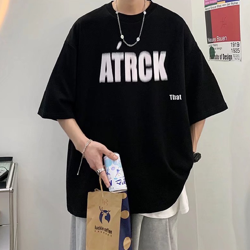 Áo Thun Dáng Rộng In Họa Tiết Hoạt Hình Phong Cách Hip Hop Thời Trang Mùa Hè Cho Nam Giới Có Size M-5XL