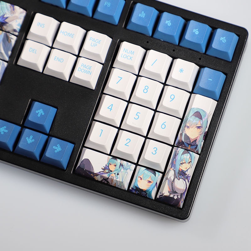 Genshin Impact Keycap Cherry Profile Eula Theme Keycap PBT Dye Thăng hoa Bàn phím cơ Keycap 108 Phím
