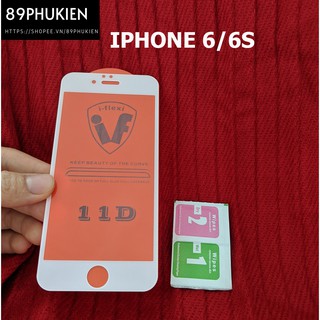 Dán cường lực phủ màn hình Iphone 6/ 6S White