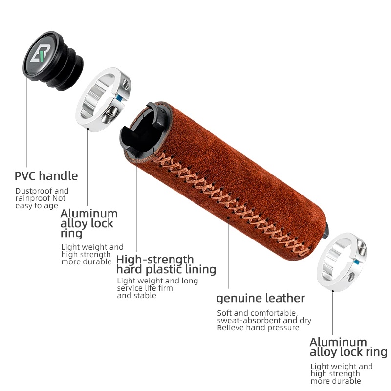 Rockbros Vỏ Bọc Tay Lái Xe Đạp Leo Núi Bằng Da Chống Trượt