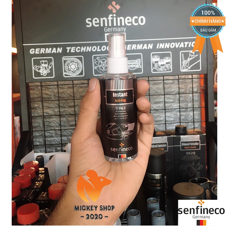 Chai Xịt chống đọng hơi nước, sương mù hơi thở trên kính Senfineco Instant Anti-Fog 9963 - 100ml