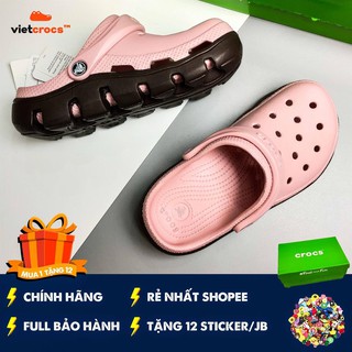 [TẶNG 12 JB + BOX HÃNG + MÓC KHOÁ] Dép cross cá sấu quai ngang chống nước đi mưa nam nữ chính hãng