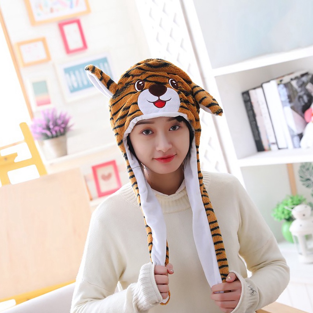 Hoạt Hình Động Vật Mũ Tai Trang Phục Mũ Sang Trọng Mũ Trùm Đầu Thỏ Mùa Đông