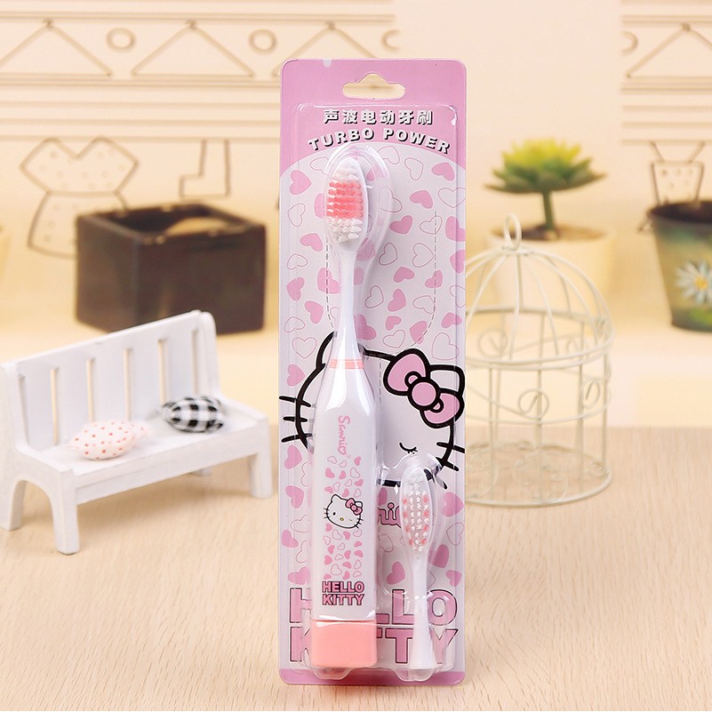 Hello kitty Bàn Chải Đánh Răng Điện Tử Tự Động Hình Mèo kitty Đáng Yêu Có Thể Thay Thế Cho Người Lớn Và Trẻ Em