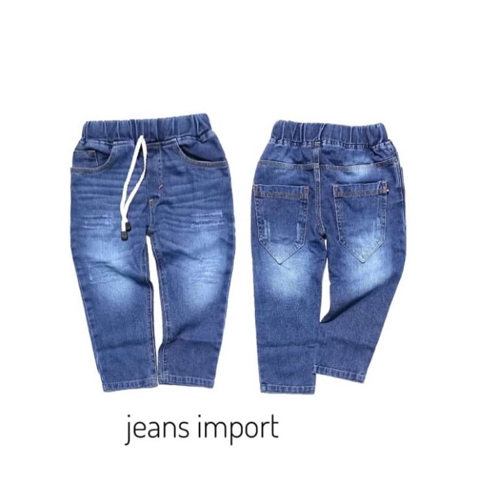 Quần Jeans dài phối rách cá tính cho bé trai 3-5 tuổi