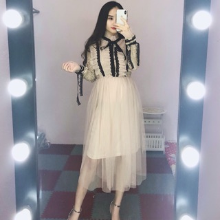 Váy ren 2 lớp