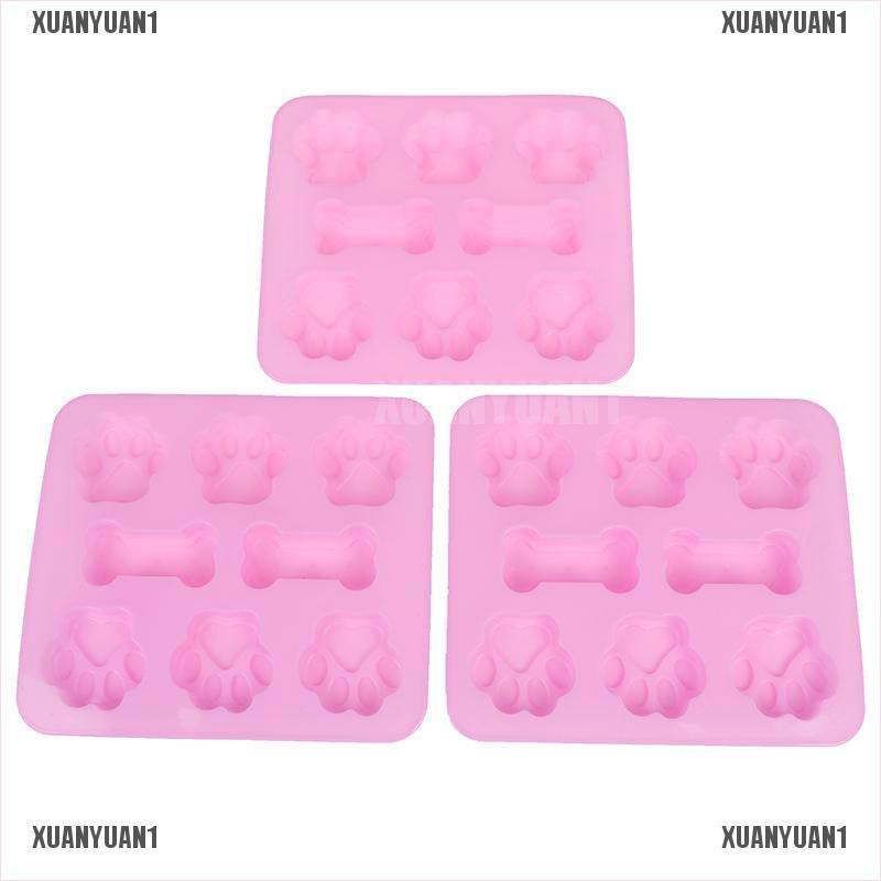 1 Khuôn Làm Bánh Hình Xương Chó Bằng Silicone