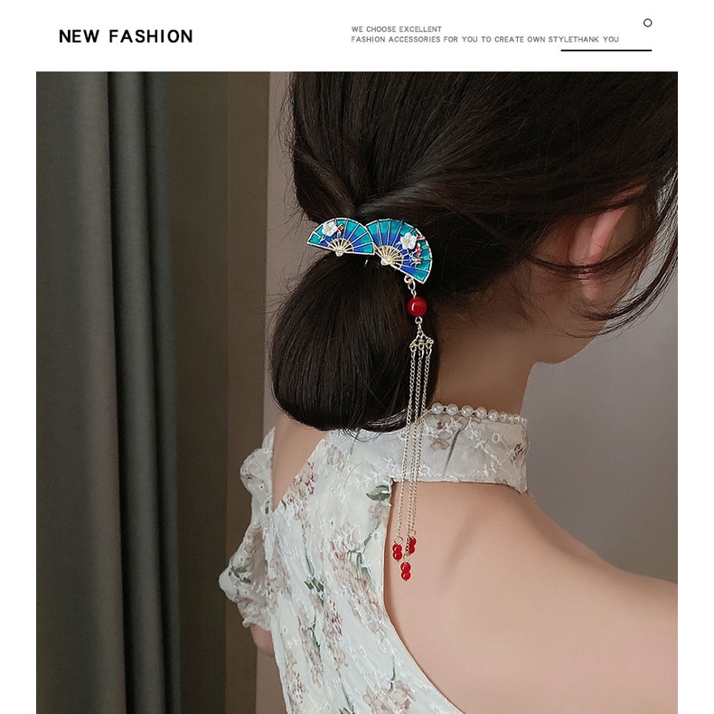 Trâm Cài Tóc Đính Tua Rua Phong Cách Trung Hoa Cổ Điển Thời Trang Cho Nữ