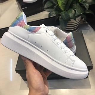 giày Mcqueen cầu vồng nữ
