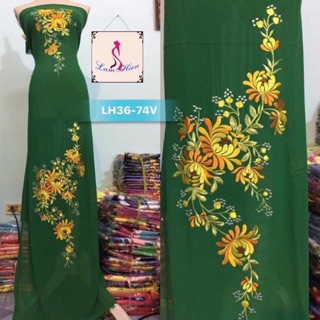 Vải áo dài thêu lh36