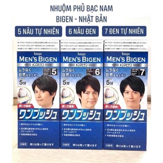 le gia tot Nhuộm Phủ Bạc Hoyu Men'S Bigen Nam tone 5-6-7 Nhật Bản