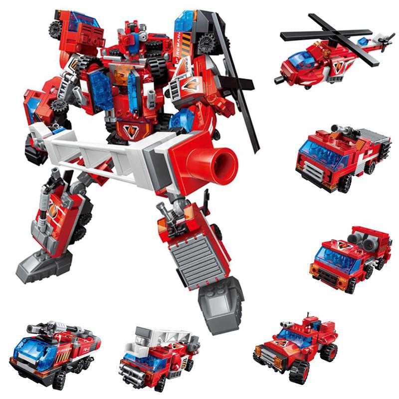 Lego đồ chơi thông minh xếp hình mô hình siêu nhân robot khủng long trí tuệ 6 trong 1 cho bé ( hàng sẵn )