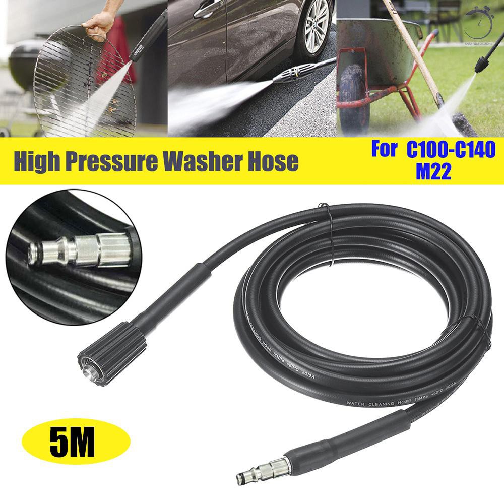 Vòi máy phun rửa áp lực cao M22 18Mpa 5/10 / 15m Máy rửa xe vườn đen Ống phun cho Nilfisk C100 C110 C120 C130 C140♠