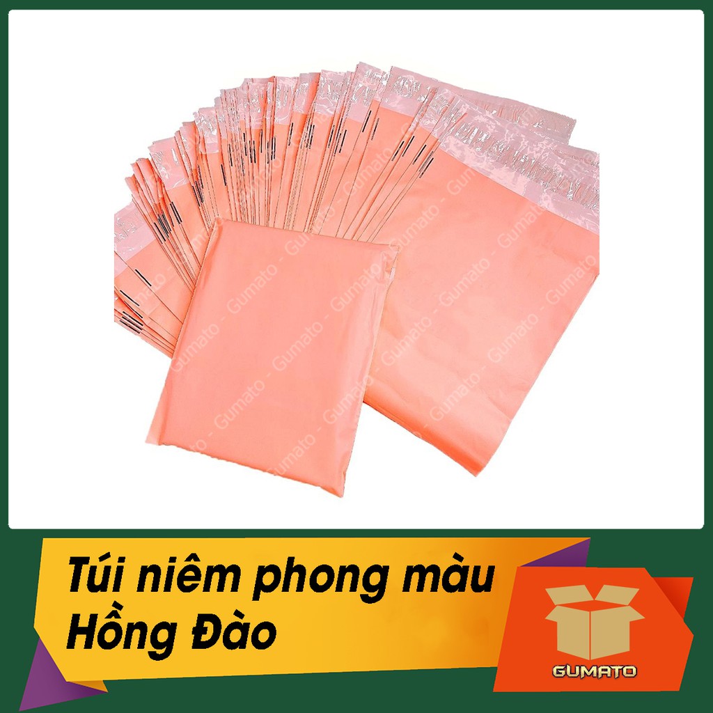Túi gói hàng niêm phong màu Hồng Đào, hàng có sẵn nhiều size