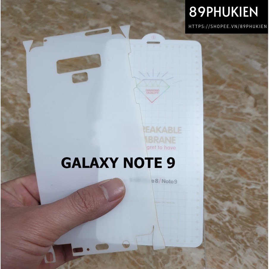 Bộ PPF chống xước 2 mặt Galaxy Note 9