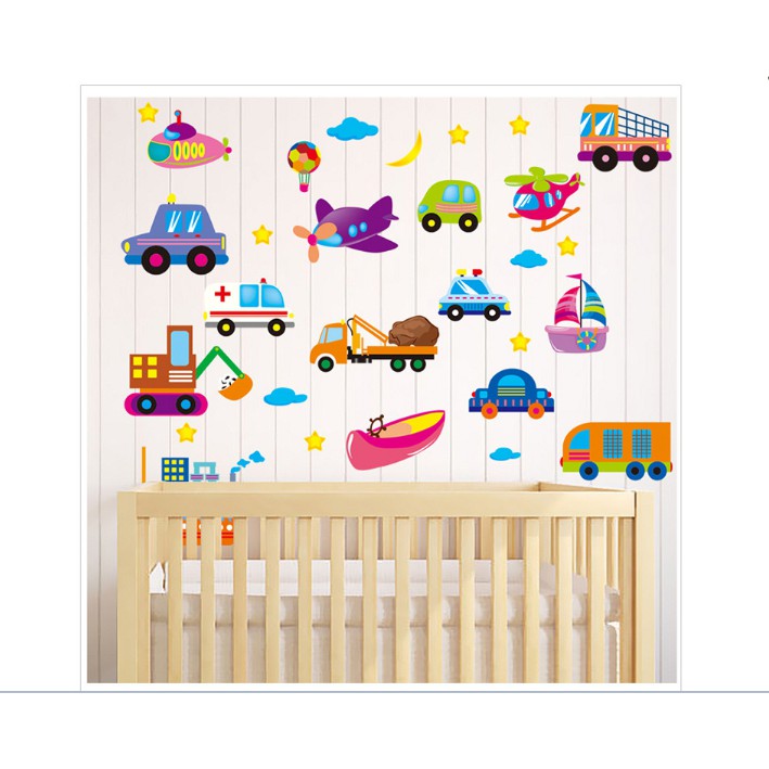 Decan dán tường phương tiện giao thông - XL2008 (KT sau dán: 50*45cm) | BigBuy360 - bigbuy360.vn