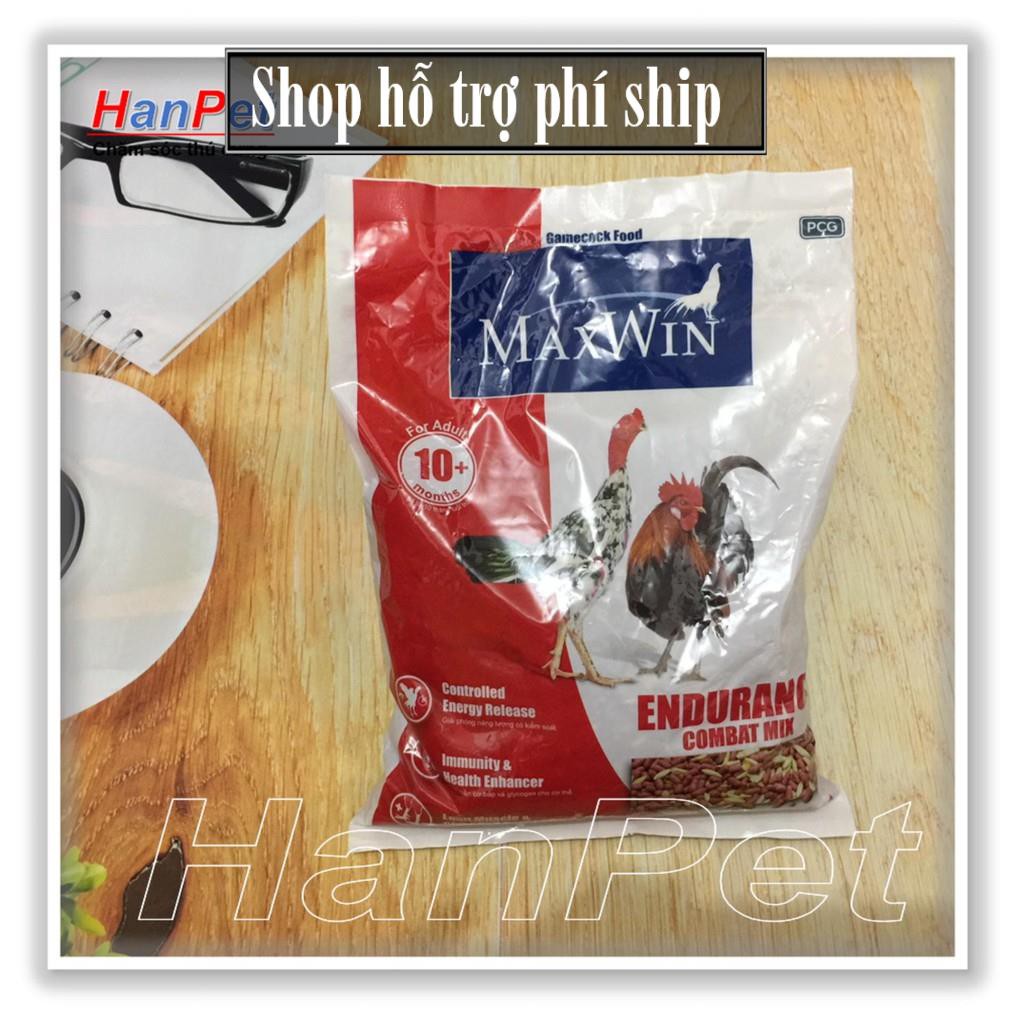 Hỗ trợ Ship-  -Cám gà chọi Maxwin - thức ăn gà đá - kích thích phát triển cơ - gói 1kg (hàng nhập Thái) (hanpet  614)