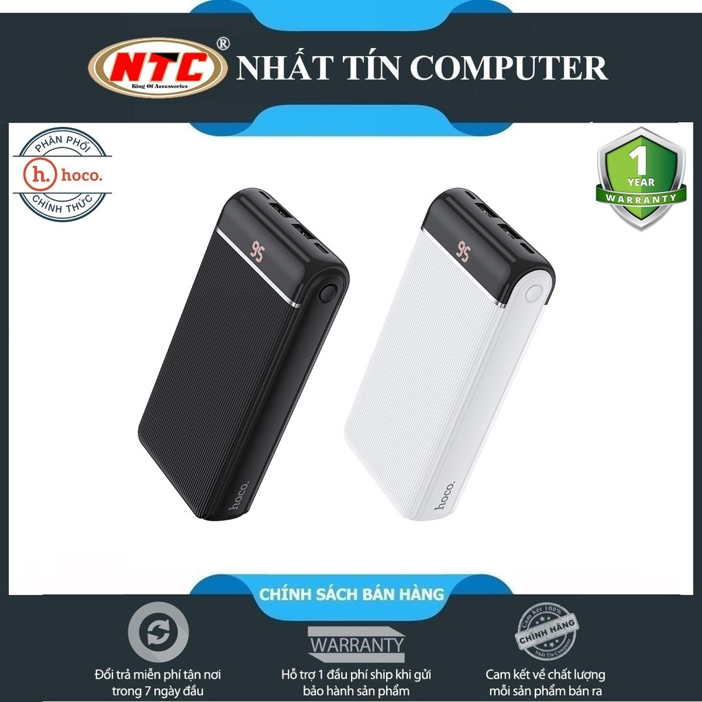 Pin sạc dự phòng Hoco J59A 20000mAh Famous 3 cổng input, 2 cổng output max 2A