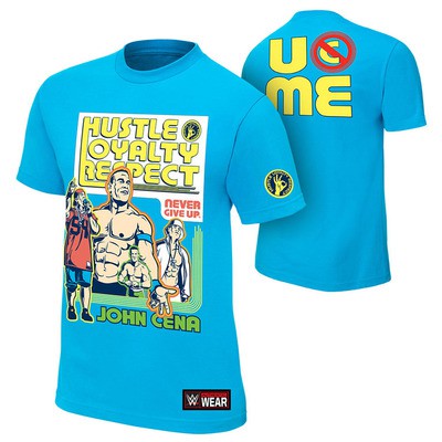 Áo phông WWE John Cena "Hustle Royalty Respect" xanh!